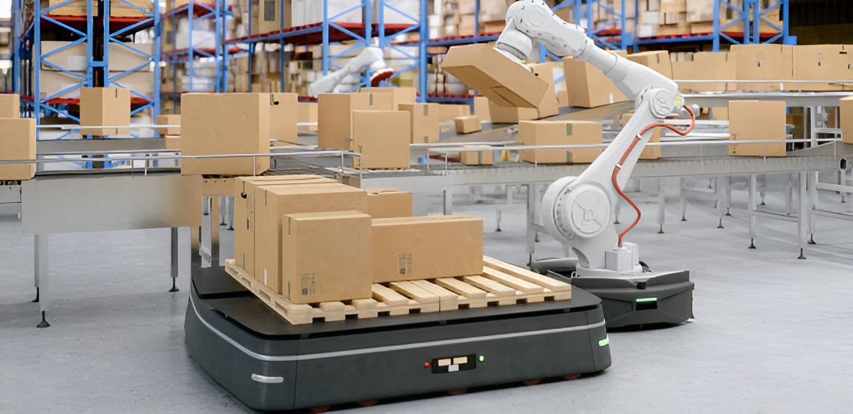 In-process robotic buffer storage